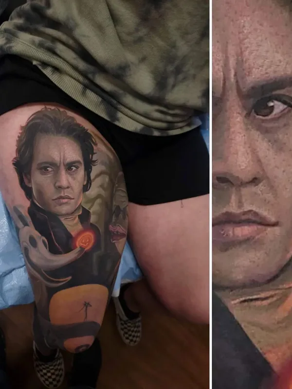 color realism tatuaje en thigh #57257 | Tatuador Halo Grey