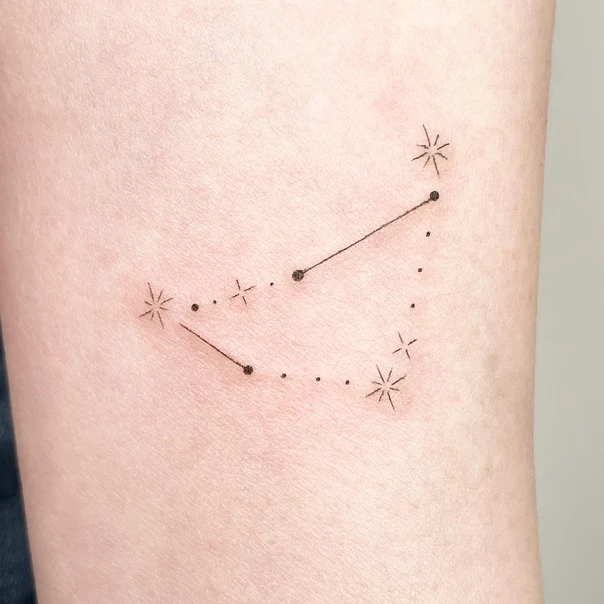 Linework Constellation, Stars tattoo on Forearm