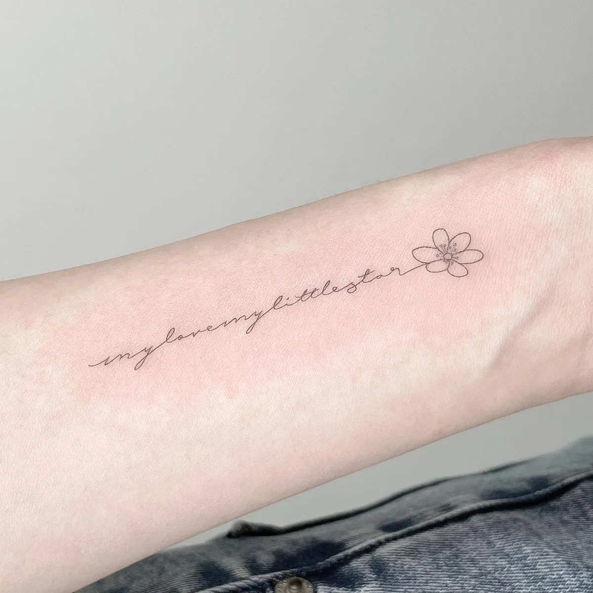 handwriting fine line tattoo by Sop tattoo