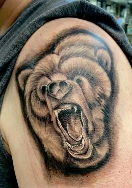 black and grey realism tattoo on shoulder #57326 | Tattoo Artist James Keller