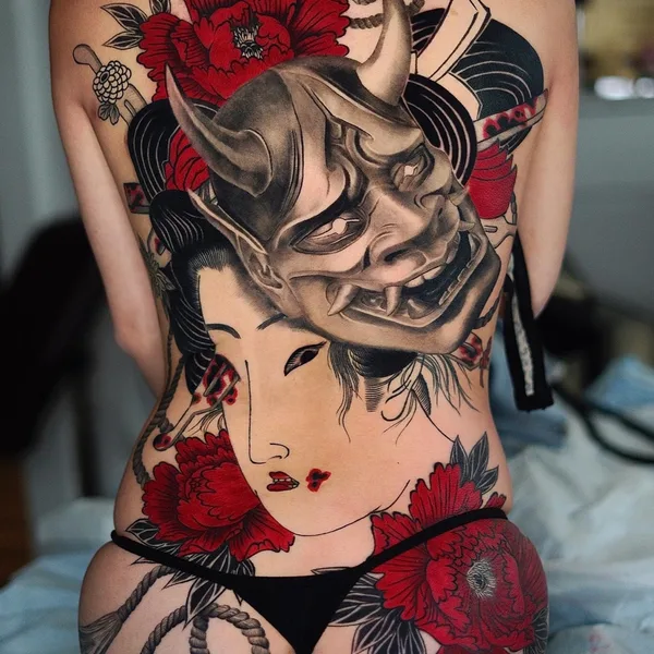 Japanese tattoo by Dino in Hollywood