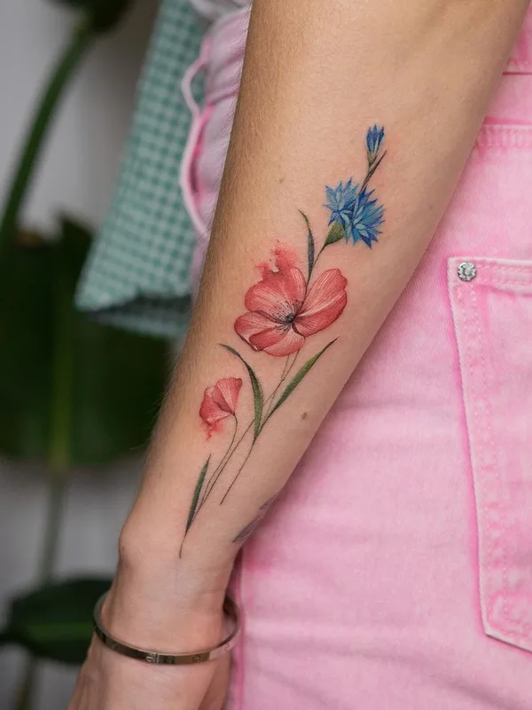color watercolor Tatuaggio su forearm #57637 | Tatuatore Anna Botyk