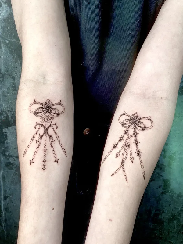 black linework tattoo on forearm #57684 | Tattoo Artist Kodsuno