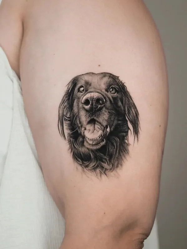 black and grey realism 纹身 在 bicep #57732 | 纹身师 Thommesen Ink