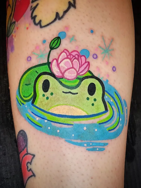 color cartoon tatuaje en calf #57844 | Tatuador Maddy