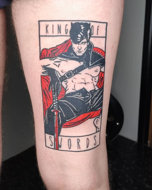 Графика Figure, Sword tattoo на Бедро