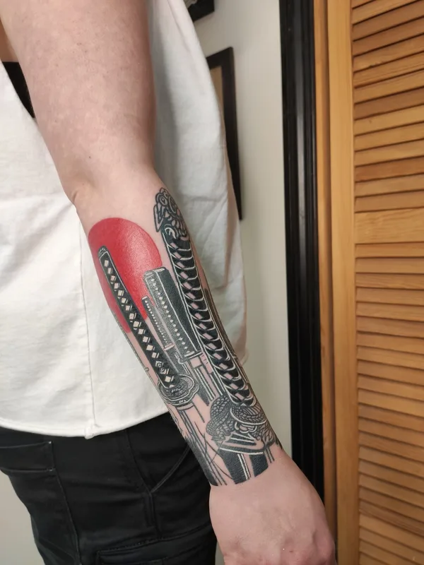 color japanese Tatuaggio su forearm #57932 | Tatuatore Marie Thirteen