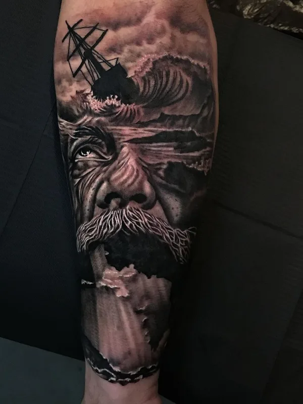 black and grey realism 纹身 在 forearm #57985 | 纹身师 Sneg Tattoo