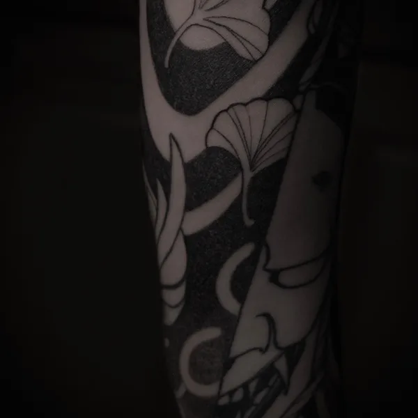 Graphic tattoo by baaad.ink in Moscow