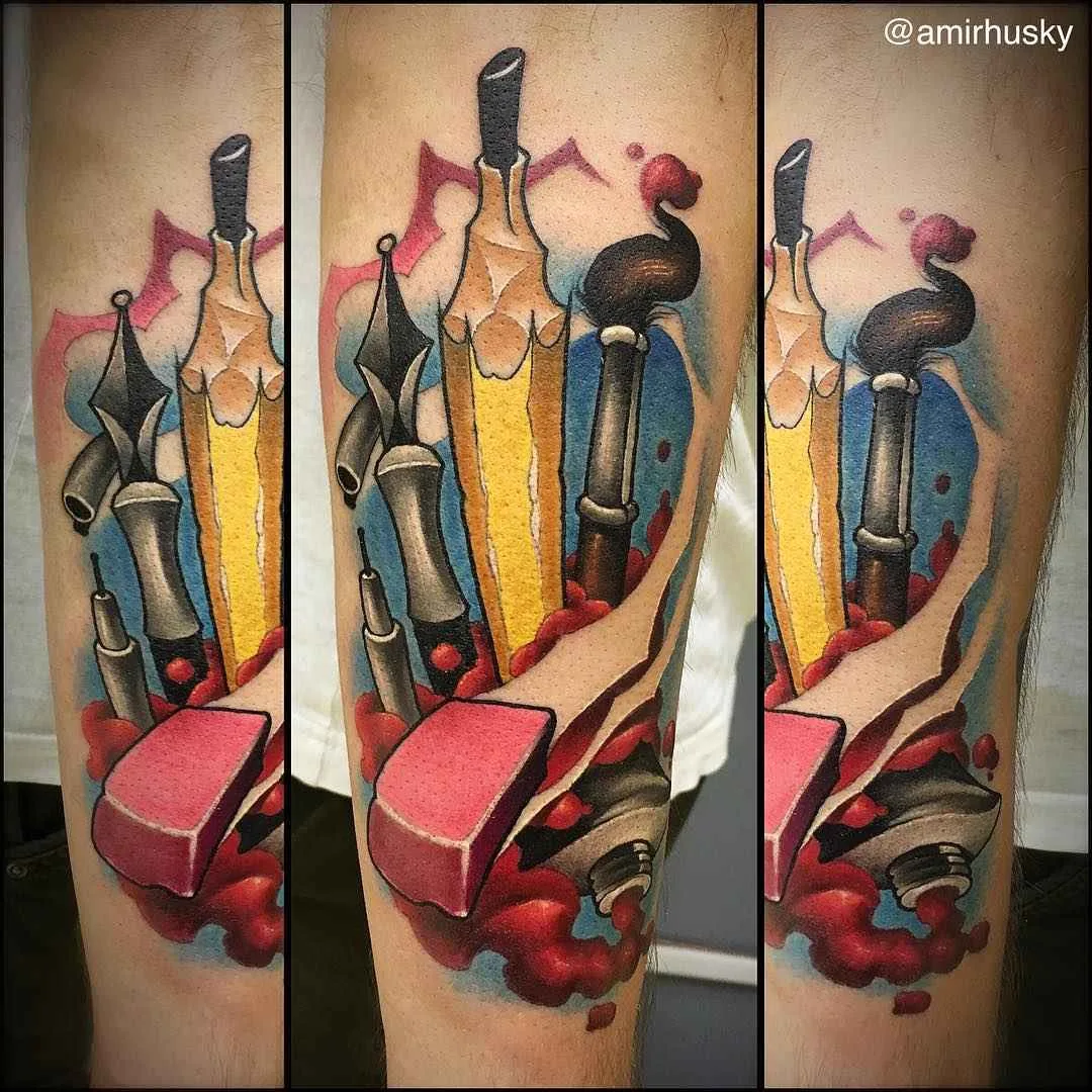 Амир Хаски тату-мастер в стиле нью скул | Amir Husky new school tattoo artist