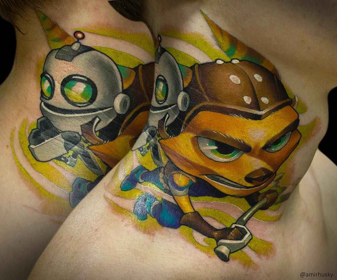 Russell Moore on Instagram Omniwrench from Ratchet and Clank Whites  still a little bloody cheers Josh  tattoo tattoos ratchetandclank  sony playstation