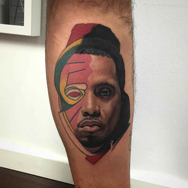 Портретная Portrait tattoo на Икра