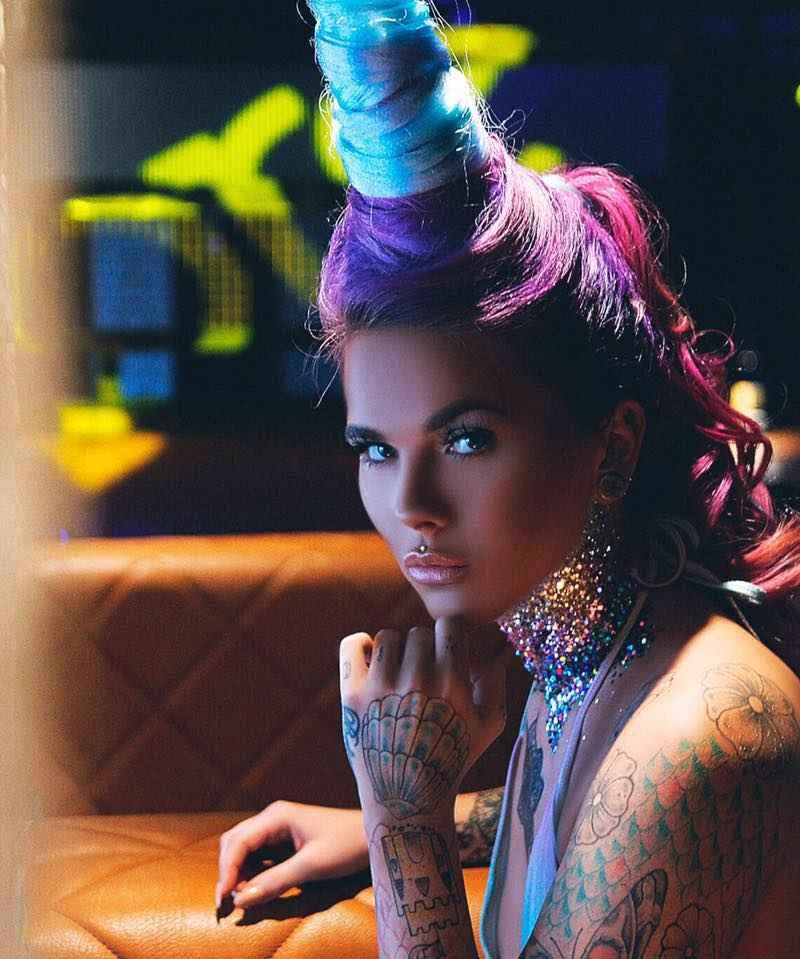 Tattooed model Dannika Daisy