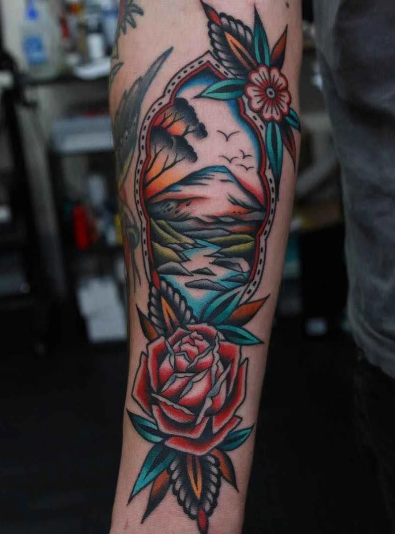 Tatuagem cl&aacute;ssica de Vic James