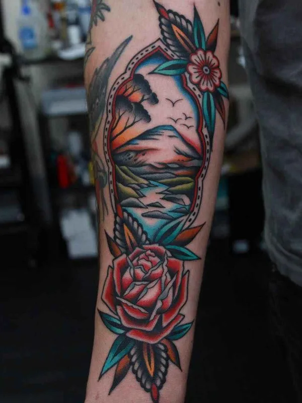 color neo traditional tatuaje en forearm #12015 | Tatuador Vic James