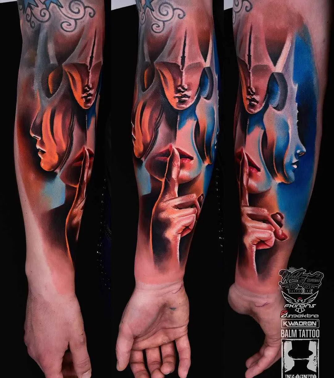 Тату мастер Tomasz TOFI Torfinski цветные сюрреалистические реализм татуировки | Tattoo artist Tomasz TOFI Torfinski color surrealistic realistic tattoo