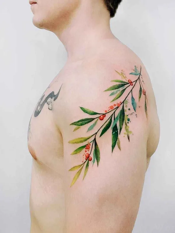 male color watercolor Tatuagem em shoulder #11997 | Tatuador Wonseok