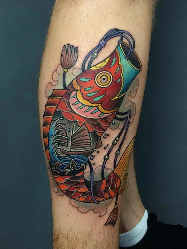 color japanese Tatuaggio su calf #12447 | Tatuatore Никита NEL Наумов