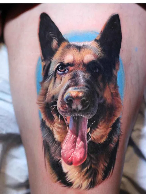 color realism 纹身 在 thigh #12056 | 纹身师 Luka Lajoie