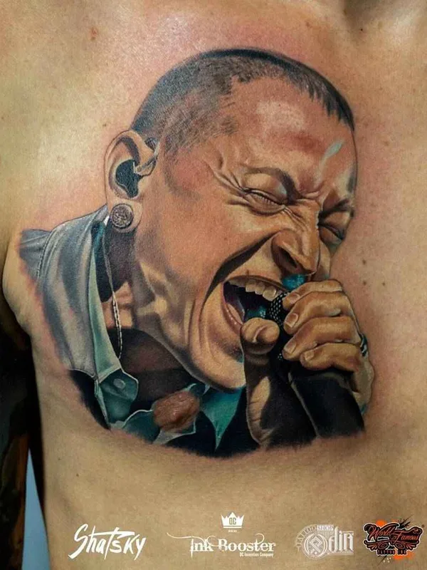 male color realism Tatuaggio su chest #12566 | Tatuatore Владимир Шацкий