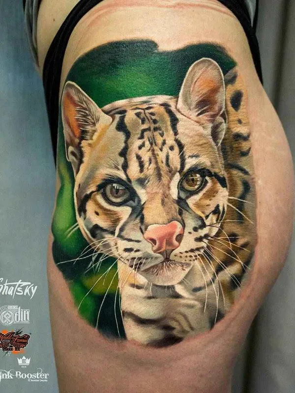 color realism Tatuaggio su thigh #12569 | Tatuatore Владимир Шацкий