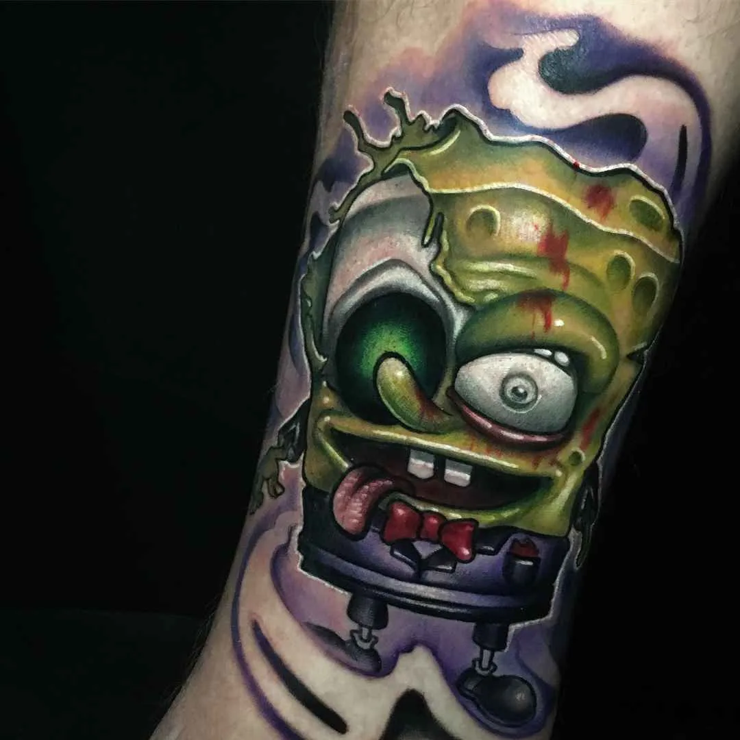 Тату мастер Josh Herman цветные ньюскул татуировки | Tattoo artist Josh Herman color new school tattoo