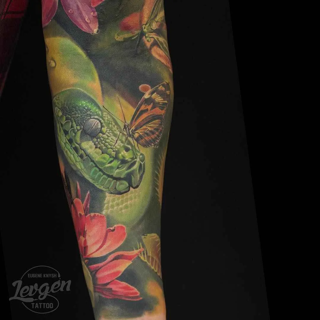 Tatuatore Evgeniy Knysh, tatuaggi colorati in stile realistico | Tattoo artist Evgeniy Knysh (Levgen) color realistic tattoo