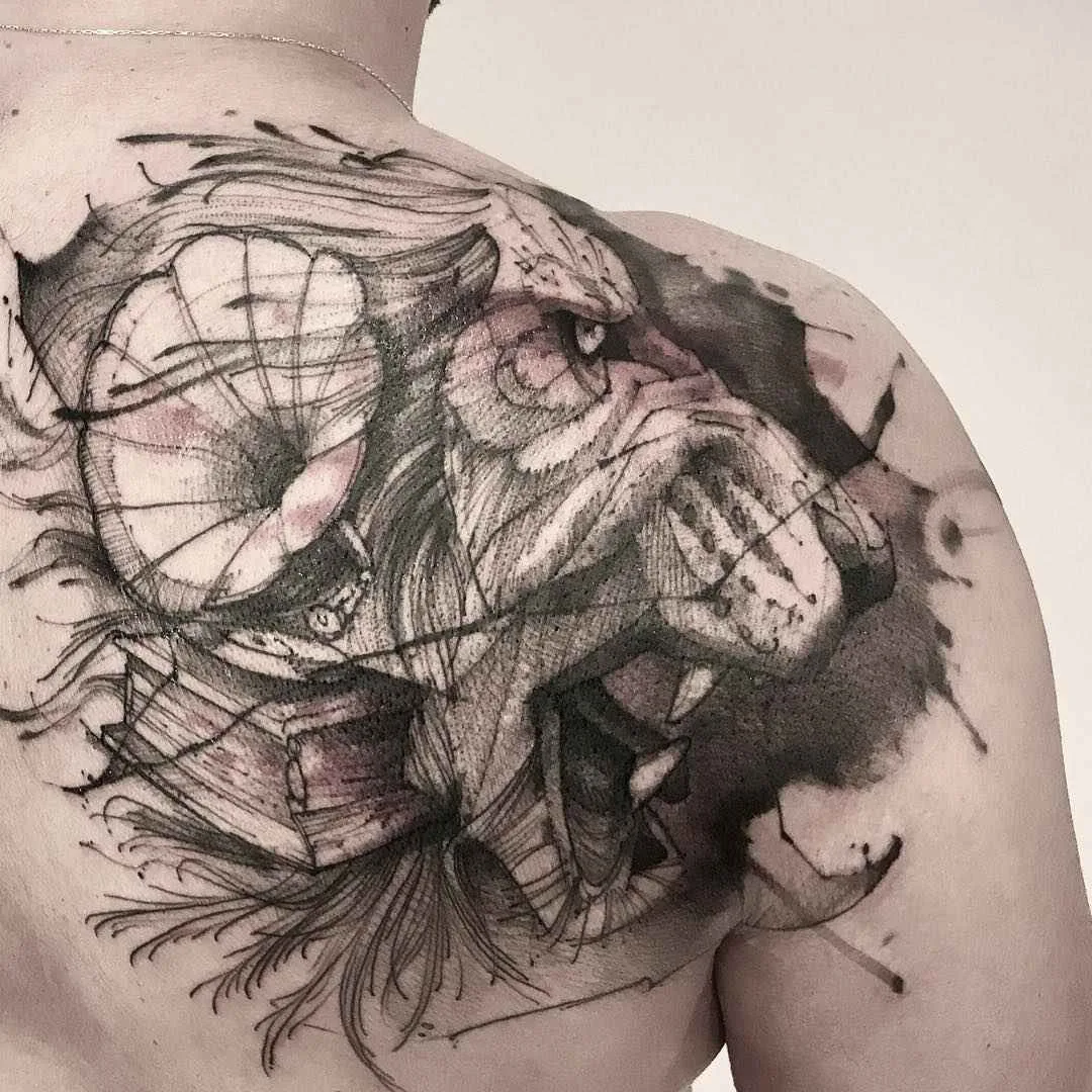 Тату мастер Lincoln Lima черно-белые скетч татуировки | Tattoo artist Lincoln Lima black sketch tattoo