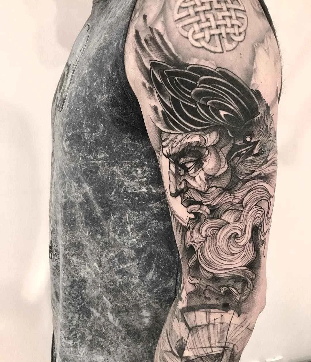 Тату мастер Lincoln Lima черно-белые скетч татуировки | Tattoo artist Lincoln Lima black sketch tattoo