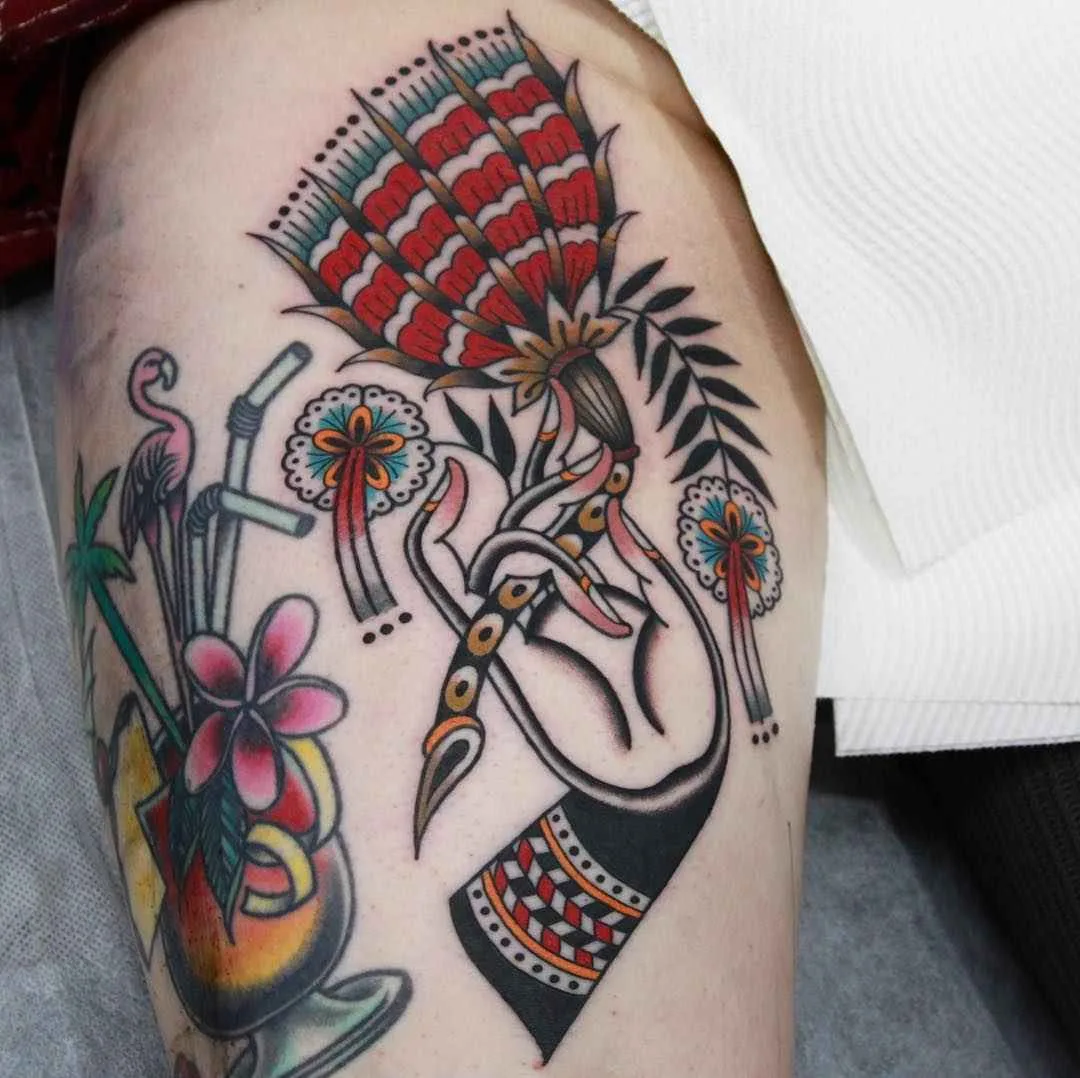 Tatuador Vic James tatuagem colorida clássica tradicional | Artista de tatuagem Vic James colorida clássica tradicional tattoo