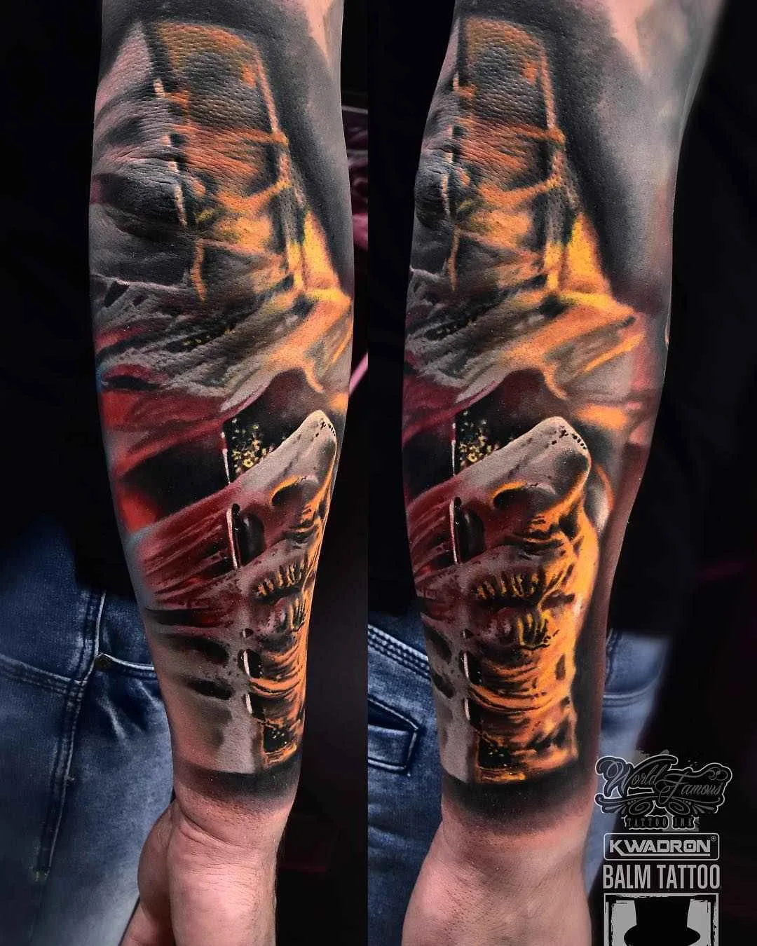 Тату мастер Tomasz TOFI Torfinski цветные сюрреалистические реализм татуировки | Tattoo artist Tomasz TOFI Torfinski color surrealistic realistic tattoo