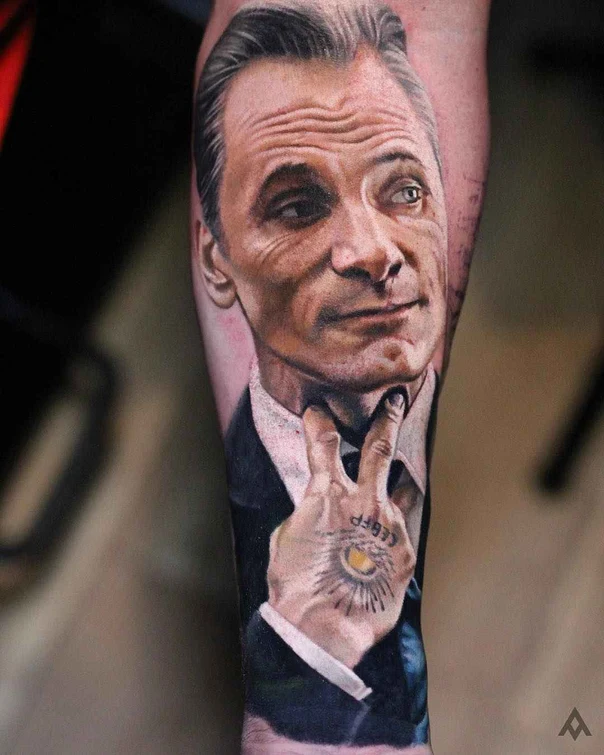 Realism Portrait, Eye tattoo on Forearm