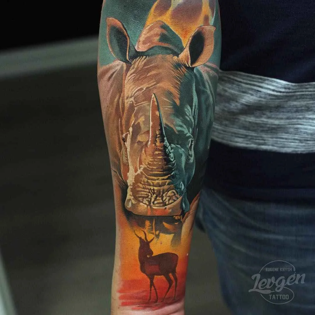 Tatuatore Evgeniy Knysh, tatuaggi colorati in stile realistico | Tattoo artist Evgeniy Knysh (Levgen) color realistic tattoo