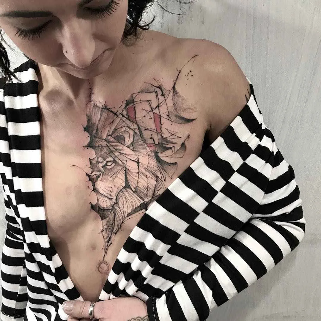 Тату мастер Lincoln Lima черно-белые скетч татуировки | Tattoo artist Lincoln Lima black sketch tattoo