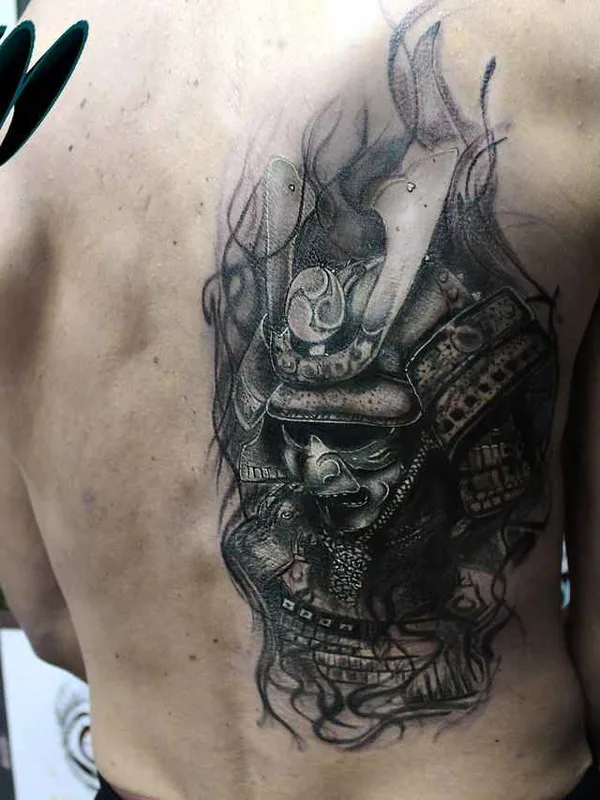 black and grey black and grey 타투 부위 upper back #12774 | 타투이스트 Радион