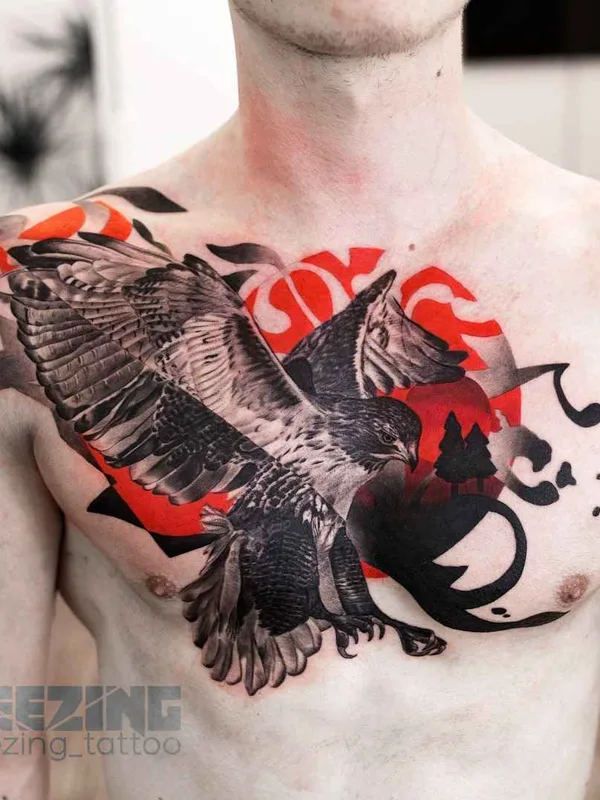 male color realism татуировка на chest #12045 | Тату мастер Денис FREEZING Москалев