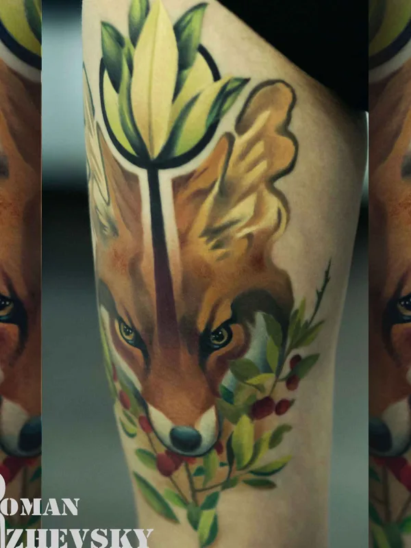 color realism tattoo auf thigh #12181 | Tätowierer Роман Ржевский