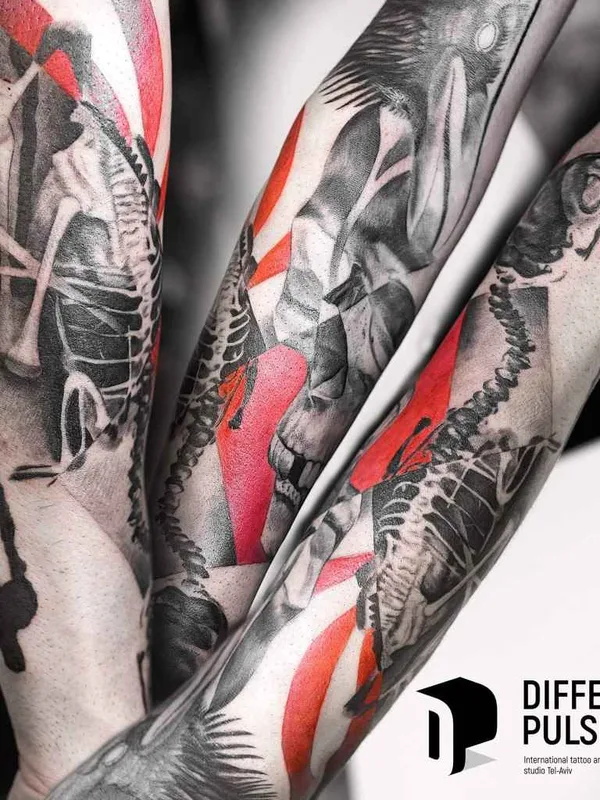 color abstract татуировка на forearm #12044 | Тату мастер Денис FREEZING Москалев