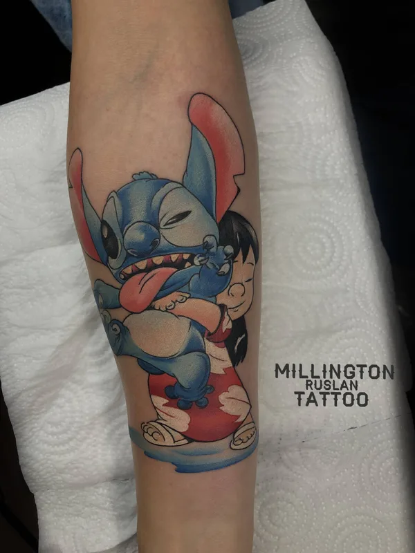 color cartoon 纹身 在 forearm #22710 | 纹身师 Ruslan Millington