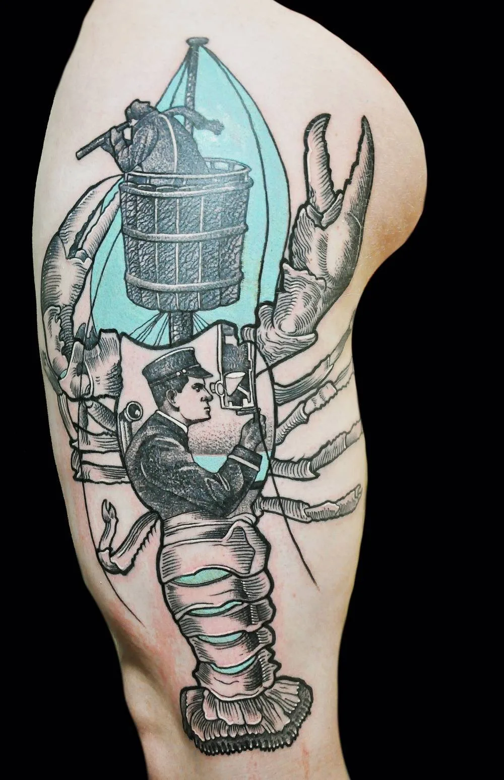 Tattoo artist Marcin Pawlus, tattoo studio DWA ŚLEDZIE , color and black authors style tattoo| Poland