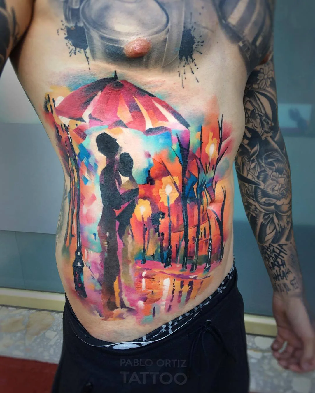 Tatuagem artista Pablo Ortiz, estilo aquarelais surrealista | Espanha