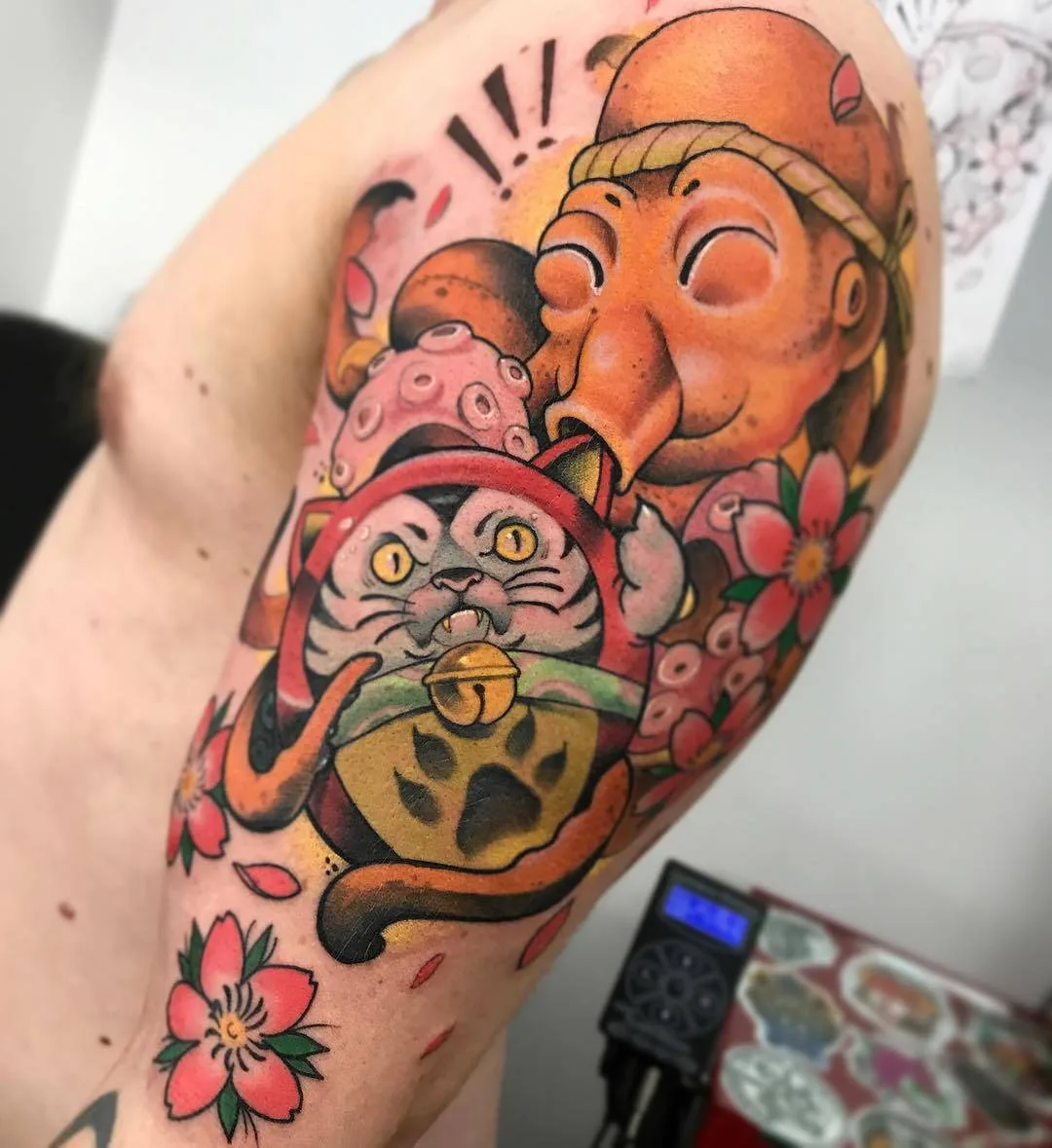 Tattoo artist Guindero, color new school neo traditional tattoo | Spain