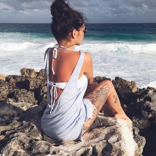 🔥 Горячие фото, портфолио модели  #24043 Тату модель Valerie Cossette