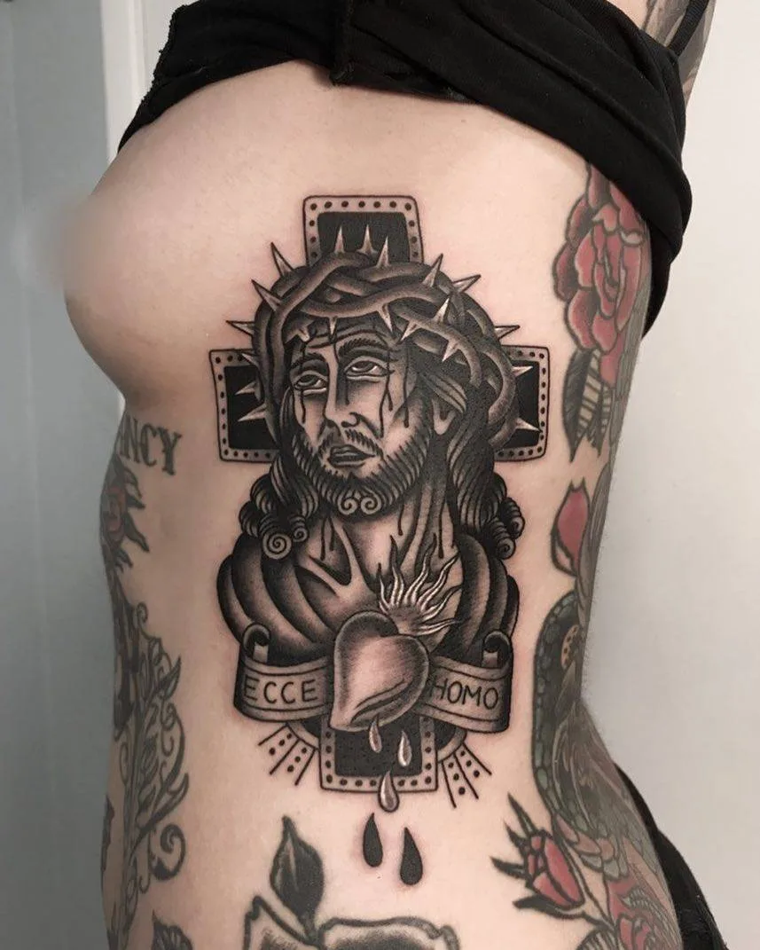 Tatuador Javier Betancourt, preto estilo antigo tradicional tatuagem | USA