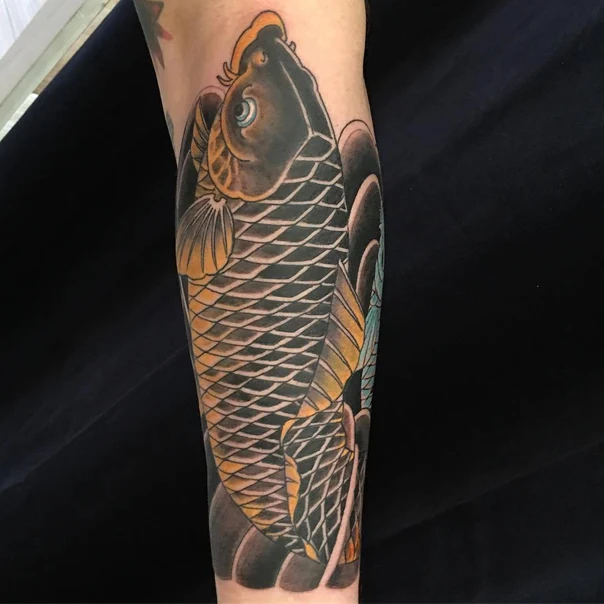 Japanese Fish tattoo on Forearm