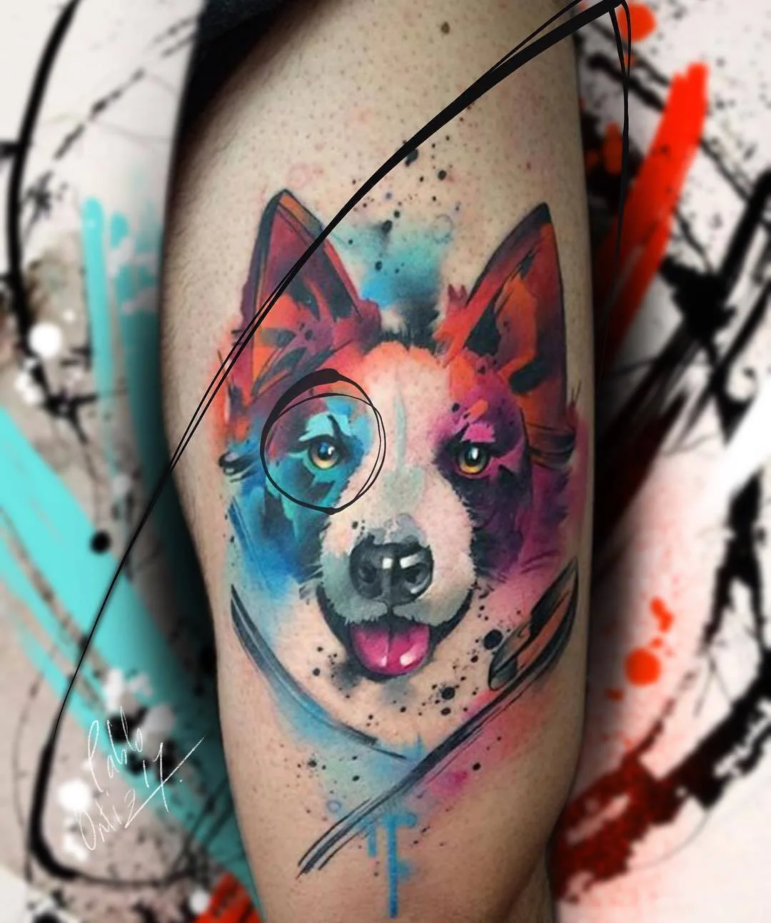 Tatuagem artista Pablo Ortiz, estilo aquarelais surrealista | Espanha