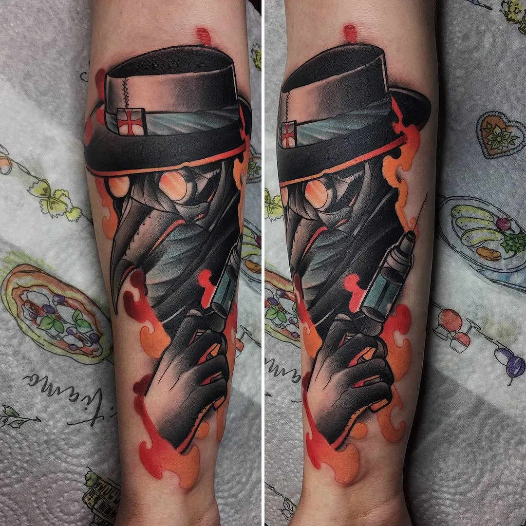 Artista de tatuagem Sasha Akulov, tatuagem colorida neo tradicional, nova escola | Rússia