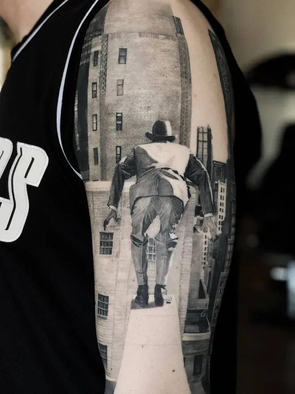 black and grey realism татуировка на full sleeve #23674 | Тату мастер Matteo Pasqualin