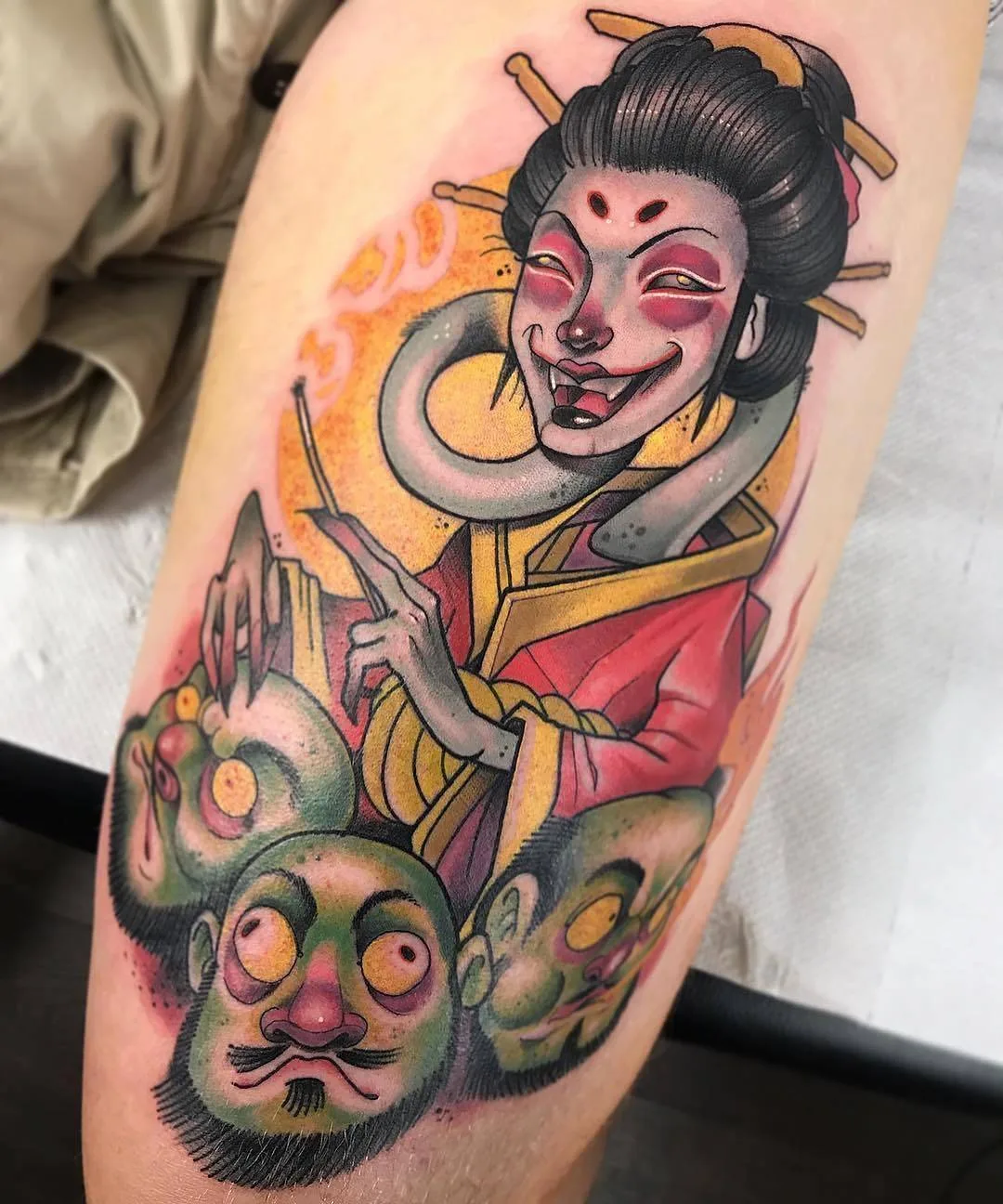 Tattoo artist Guindero, color new school neo traditional tattoo | Spain