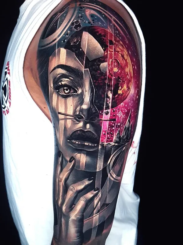 color realism tattoo auf full sleeve #23720 | Tätowierer Akbar Tawakkal